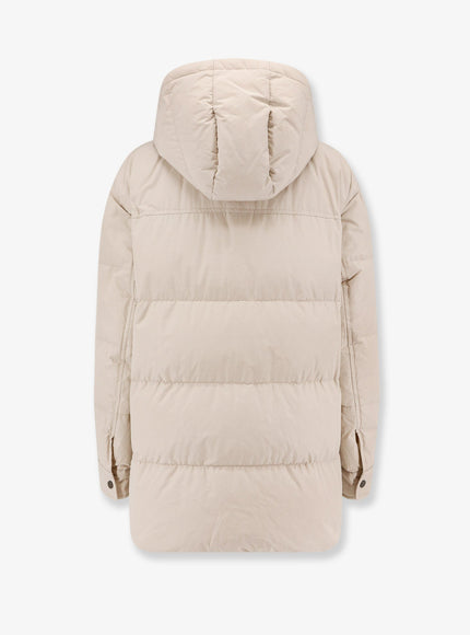 Brunello Cucinelli Nylon And Cotton Hooded Down Jacket