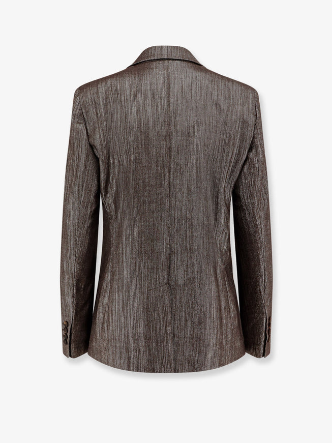 Brunello Cucinelli Single-Breasted Lurex Fabric Blazer