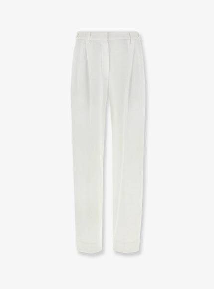 Brunello Cucinelli Cotton Piquet Trousers Offwhite