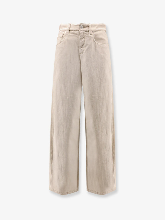 Brunello Cucinelli The Loose Barrel Jean Denim Trousers Warm White