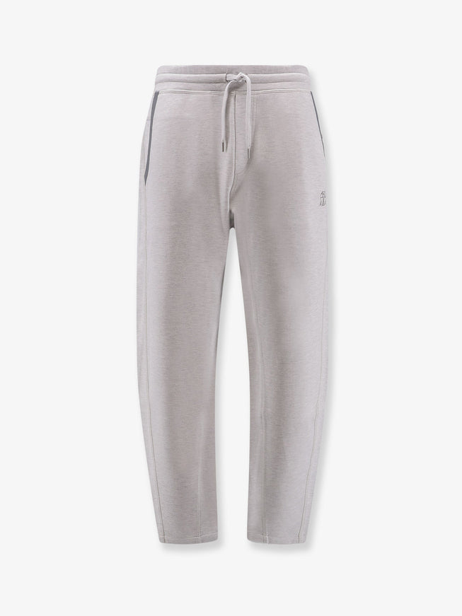 Brunello Cucinelli Cotton Blend Trousers Grigio Perla