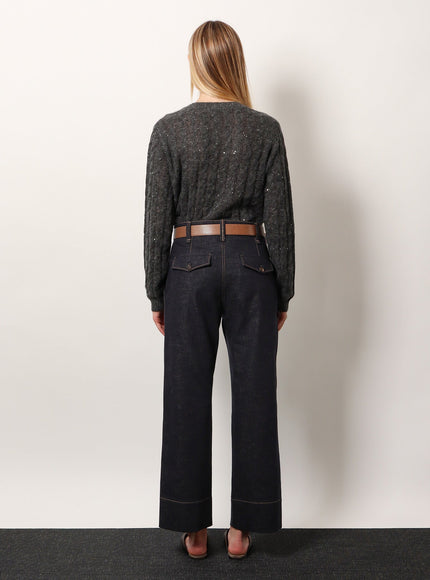 Brunello Cucinelli The Sartorial Square Jeans With Contrasting Stitiching