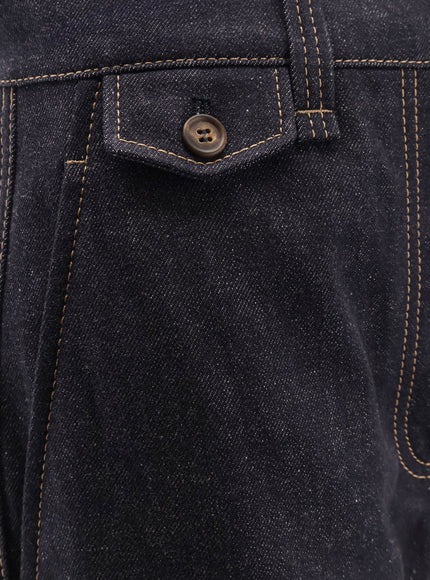 Brunello Cucinelli The Sartorial Square Jeans With Contrasting Stitiching