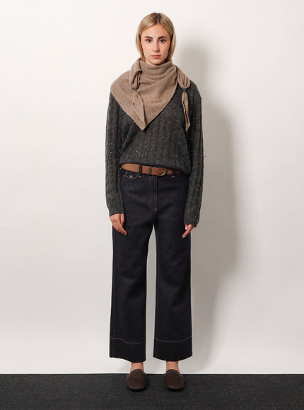 Brunello Cucinelli Wool Blend Sweater With All-Over Sequins