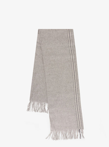 Brunello Cucinelli Silk Scarf Uni Grigio Chiaro Navy