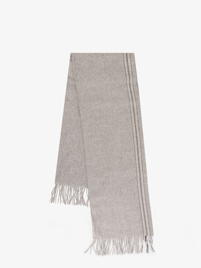 Brunello Cucinelli Silk Scarf Uni Grigio Chiaro Navy
