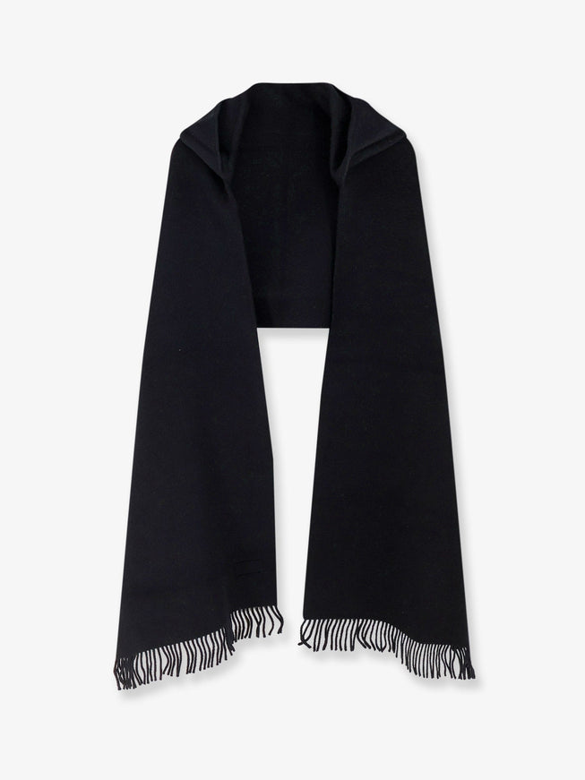 Brunello Cucinelli Wool And Cashmere Scarf With Hood Uni Nero