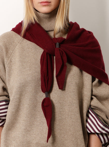 Brunello Cucinelli Cashmere Scarf With Monili Detail