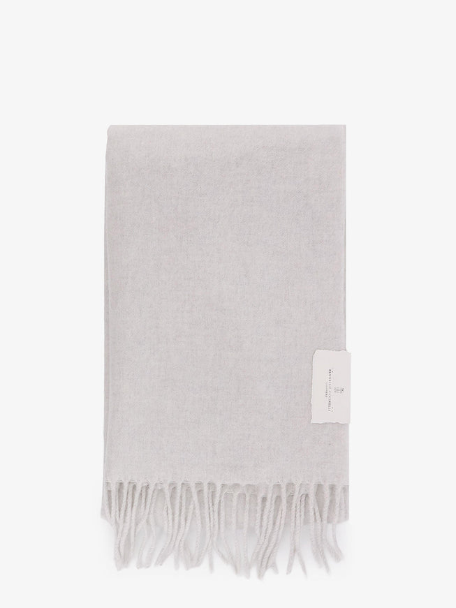 Brunello Cucinelli Cashmere Scarf Uni Grigio Chiaro