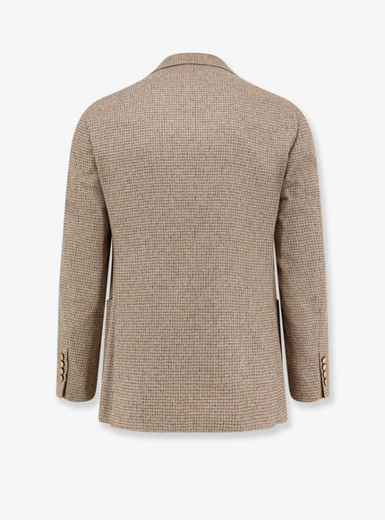 Brunello Cucinelli Silk, Wool And Cashmere Double-Breasted Blazer