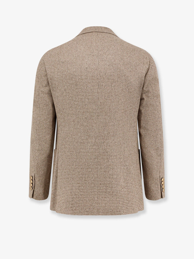 Brunello Cucinelli Silk, Wool And Cashmere Double-Breasted Blazer