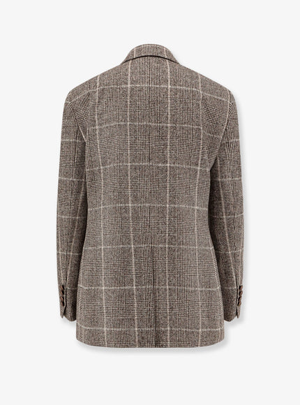 Brunello Cucinelli Double-Breasted Prince Of Wales Blazer