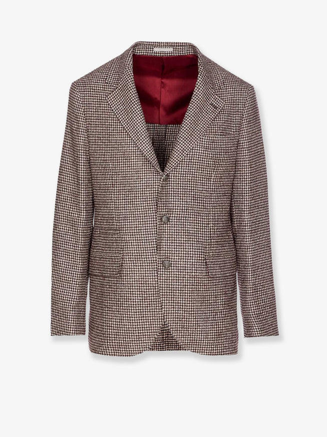 Brunello Cucinelli Single-Breasted Wool And Alpaca Blazer Moro