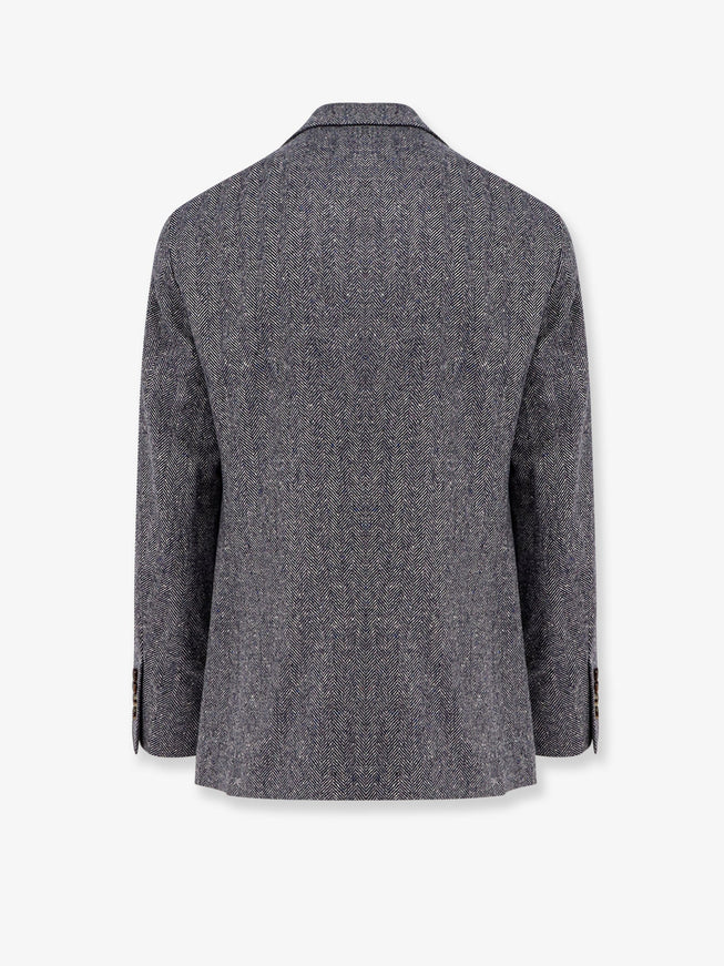 Brunello Cucinelli Herringbone Wool And Cashmere Blazer