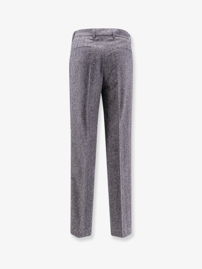 Brunello Cucinelli Herringbone Wool And Cashmere Trousers