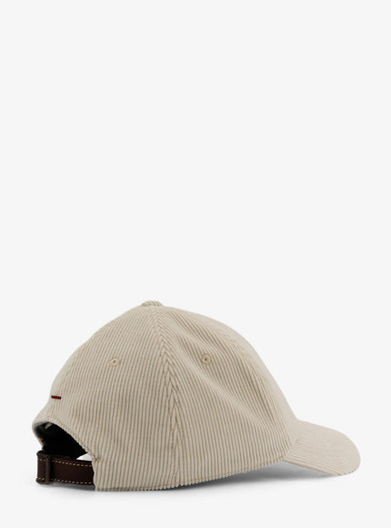 Corduroy Hat With Embroidered Logo