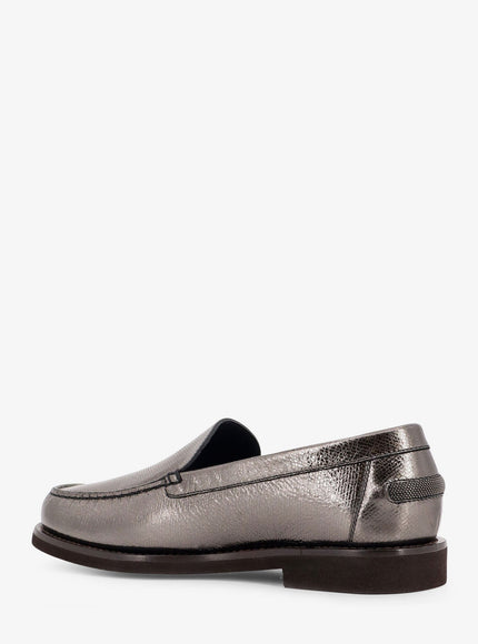 Brunello Cucinelli Penny Laminated Leather Loafer
