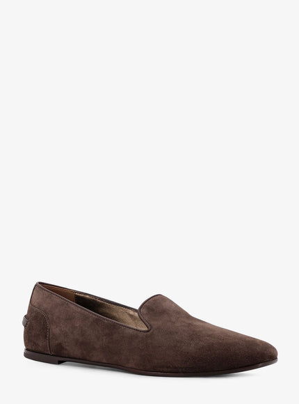 Brunello Cucinelli Suede Loafers With Monili Detail
