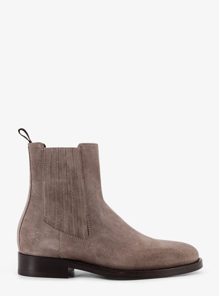 Brunello Cucinelli Chelsea Boot Suede Ankle Boots 42 Marrone