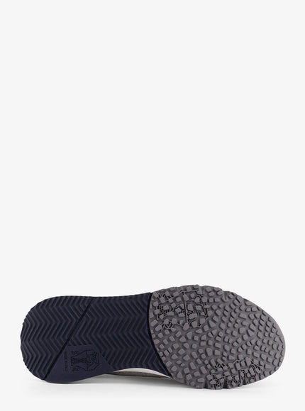 Brunello Cucinelli Cotton Knit Sneakers With Leather Inserts