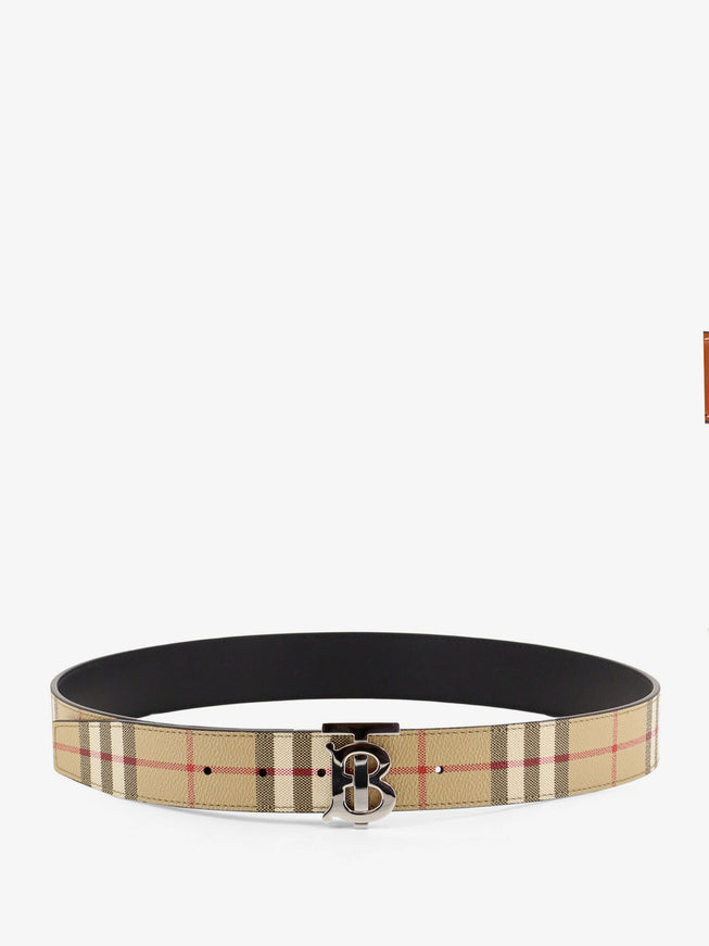 Burberry Reversible Leather Belt Beigesilver