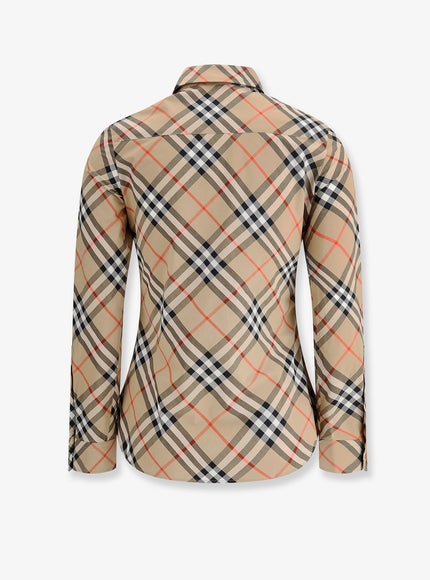 Burberry Cotton Shirt With Burberry Check Motif