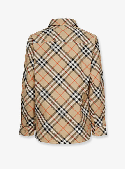 Burberry Cotton Shirt With Burberry Check Motif