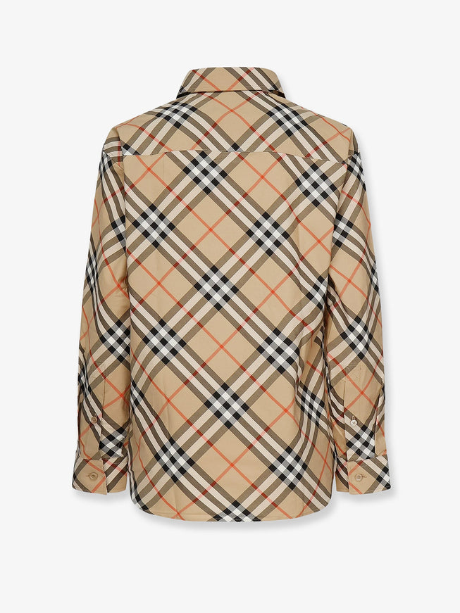 Burberry Cotton Shirt With Burberry Check Motif