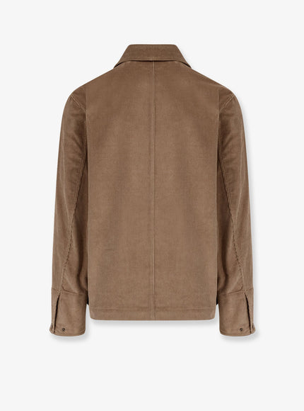 Burberry Corduroy Jacket With Logo Embroidery