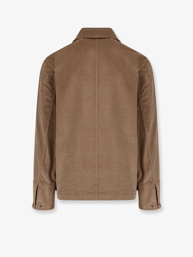 Burberry Corduroy Jacket With Logo Embroidery