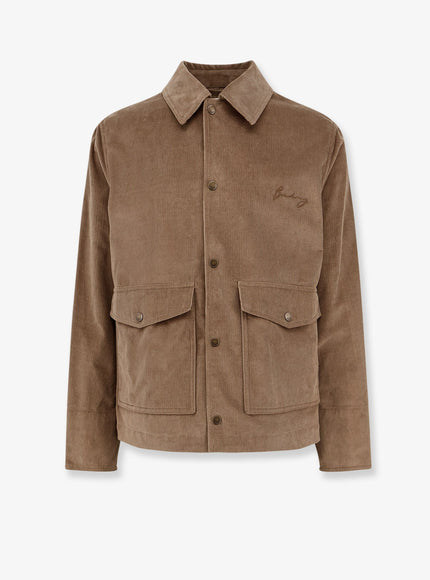 Burberry Corduroy Jacket With Logo Embroidery Puddle