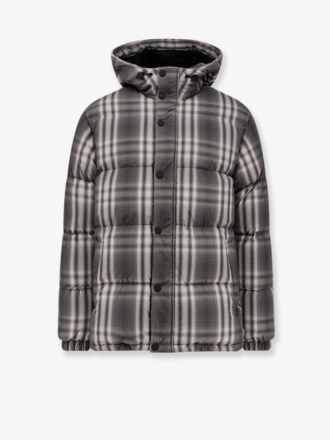 Burberry Snowdonia Hooded Down Jacket Black Ip Check