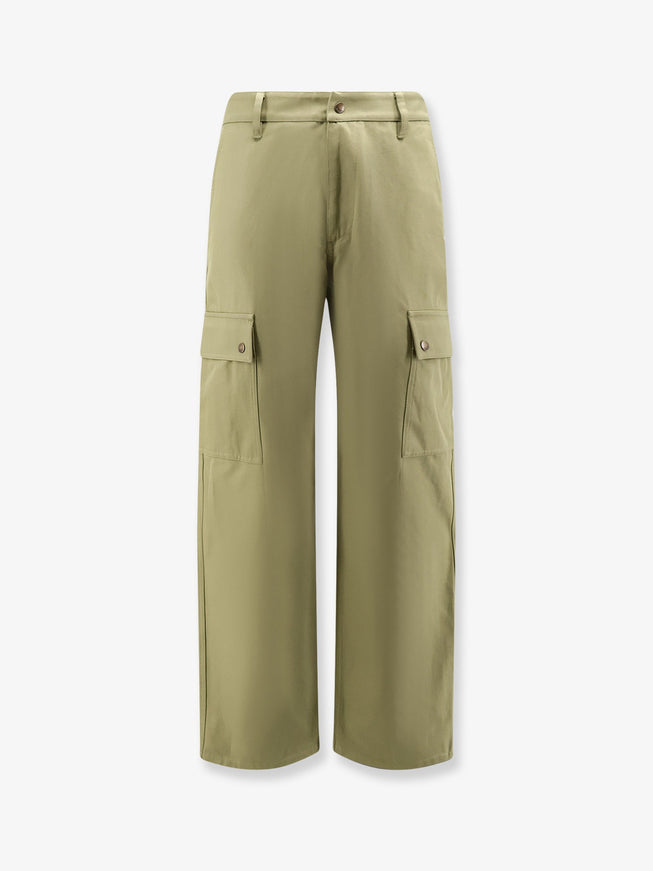 Burberry Cotton Trousers With Logo Embroidery Wreath