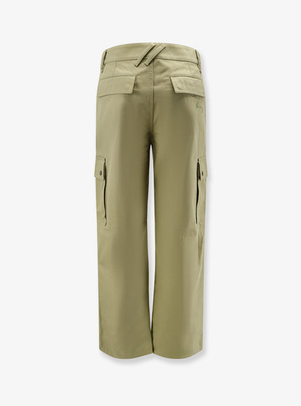 Burberry Cotton Trousers With Logo Embroidery