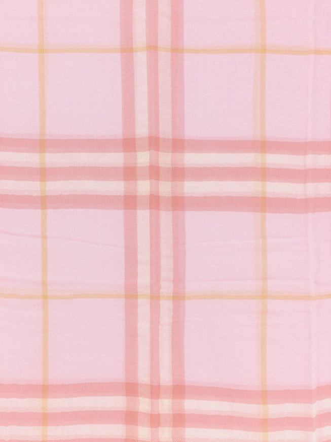 Burberry Wool Scarf With Burberry Check Motif