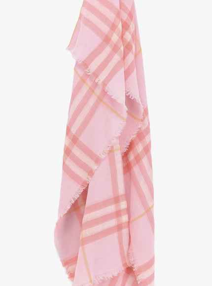 Burberry Wool Scarf With Burberry Check Motif