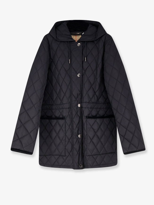 Burberry Bromley Quilted Nylon Jacket Black Sand Ip Check