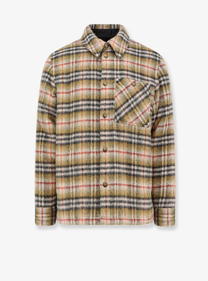 Burberry Madras Wool Jacket Sand Ip Check