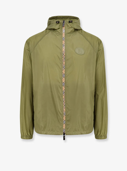 Burberry Nylon Jacket With Ekd Patch Wreath