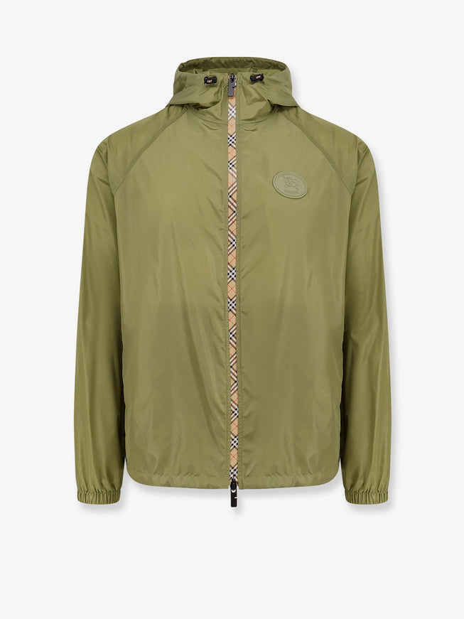 Burberry Nylon Jacket With Ekd Patch Wreath