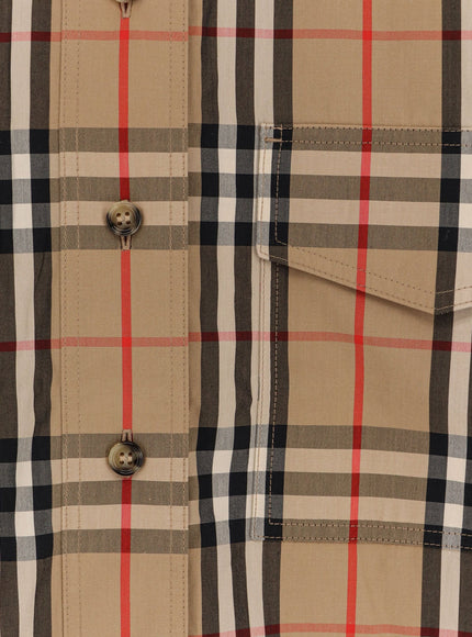 Burberry Cotton Shirt With Check Print