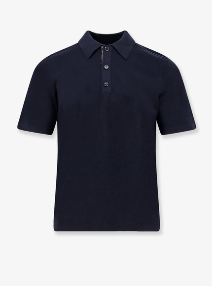 Burberry Wool Polo Shirt Navy