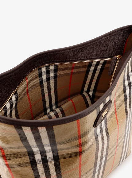 Burberry Higlands Shoulder Bag With Traditional Check Motif