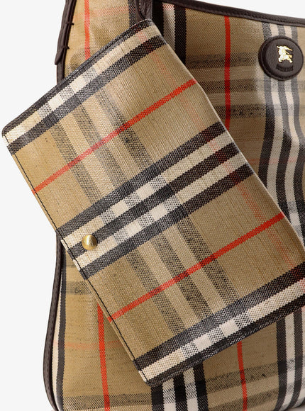 Burberry Higlands Shoulder Bag With Traditional Check Motif