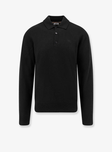 Burberry Cashmere Polo Sweater Black