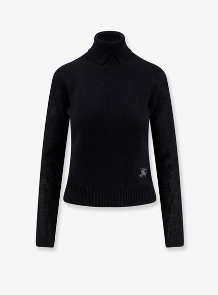 Burberry Alpaca And Wool Blend Turtleneck Black