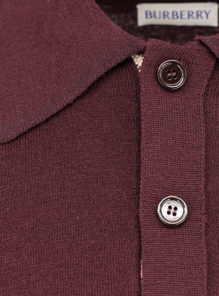 Burberry Marcus Ls Ct Wool Polo Shirt