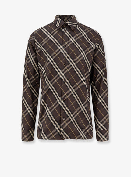 Burberry Robert Organic Cotton Shirt Truffle Ip Check