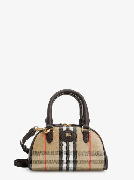 Burberry Burberry Check Coated Canvas Shoulder Bag Uni Sand