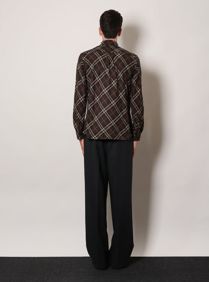 Burberry Cotton Shirt With Check Motif